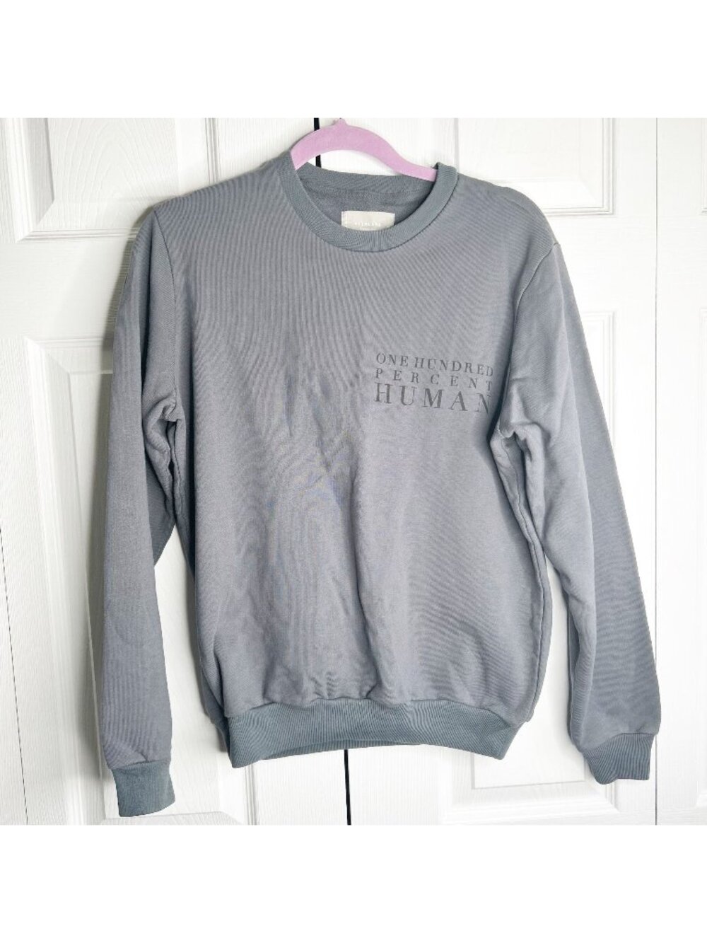 Everlane The 100% Human Everyone Grey Crewneck Sweatshirt Men's Size X-Small XS